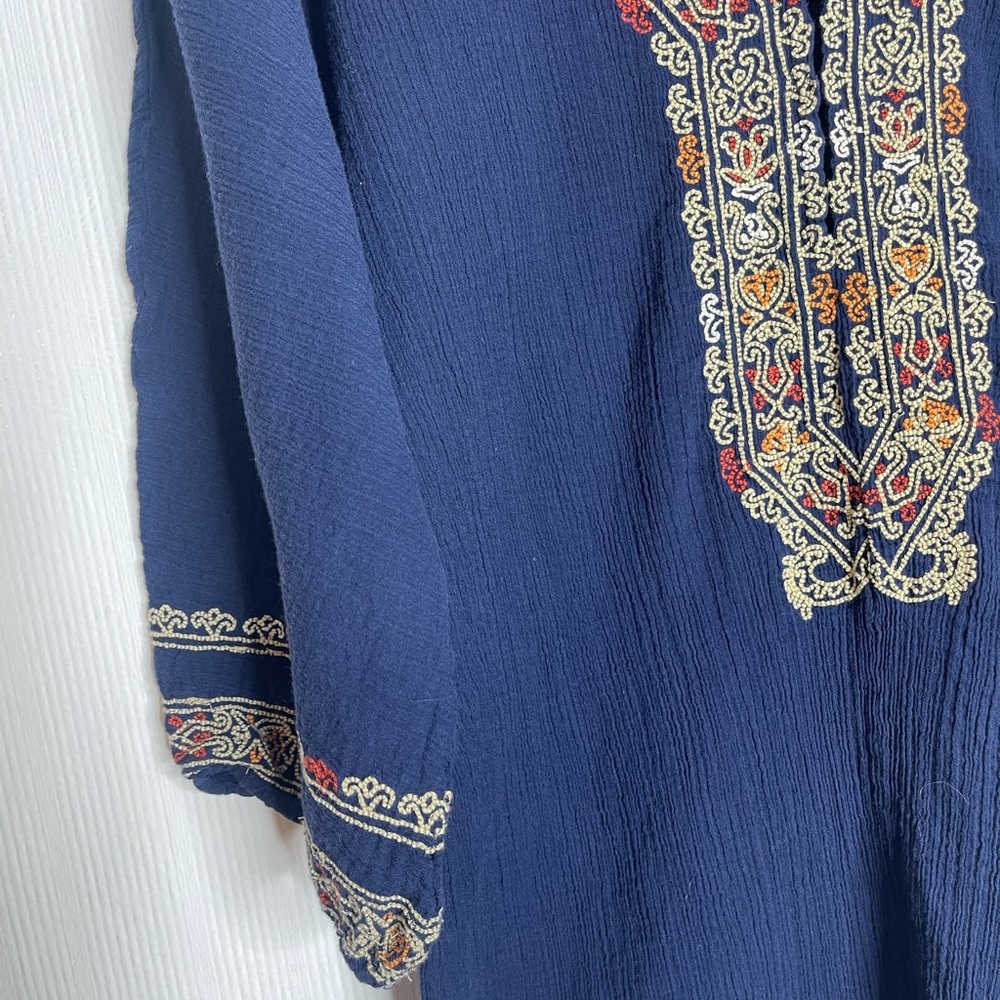 Joie a La Plage Embroidered Bahamas Tunic Cover Up. Size M - Picture 10 of 15